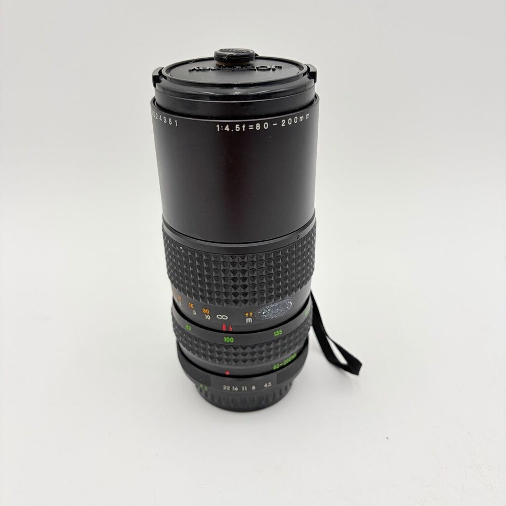 JCPenney 80-200mm f/4.5 Macro Telephoto Zoom Lens Manual Focus 55mm with case